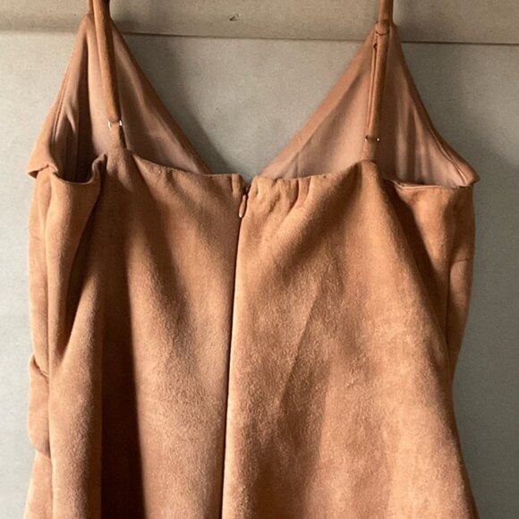 Lulu's Chic Tan Mini Dress. Spaghetti straps. Size M. - Picture 4 of 9